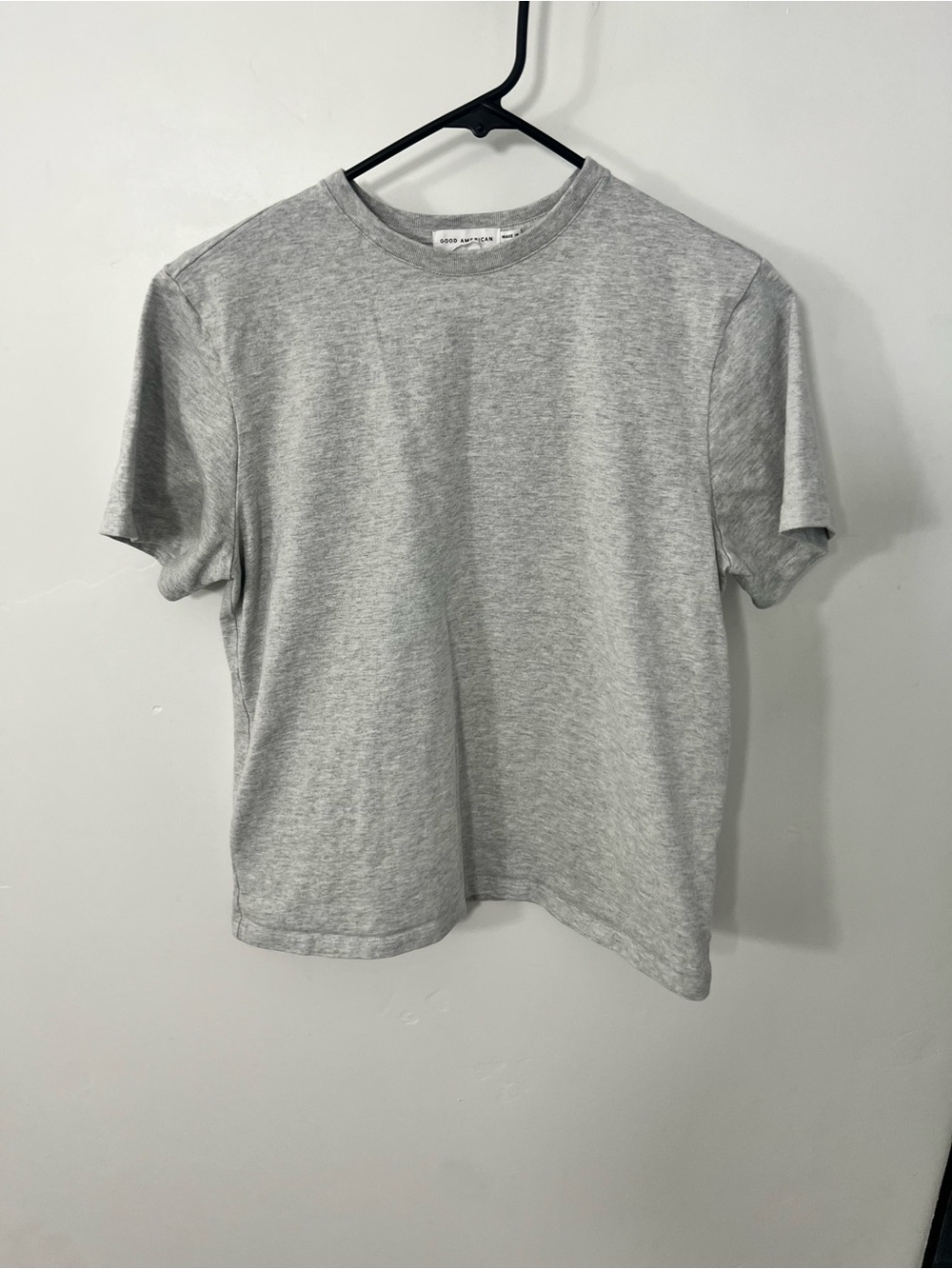 Good American Heather Gray Crewneck Tee